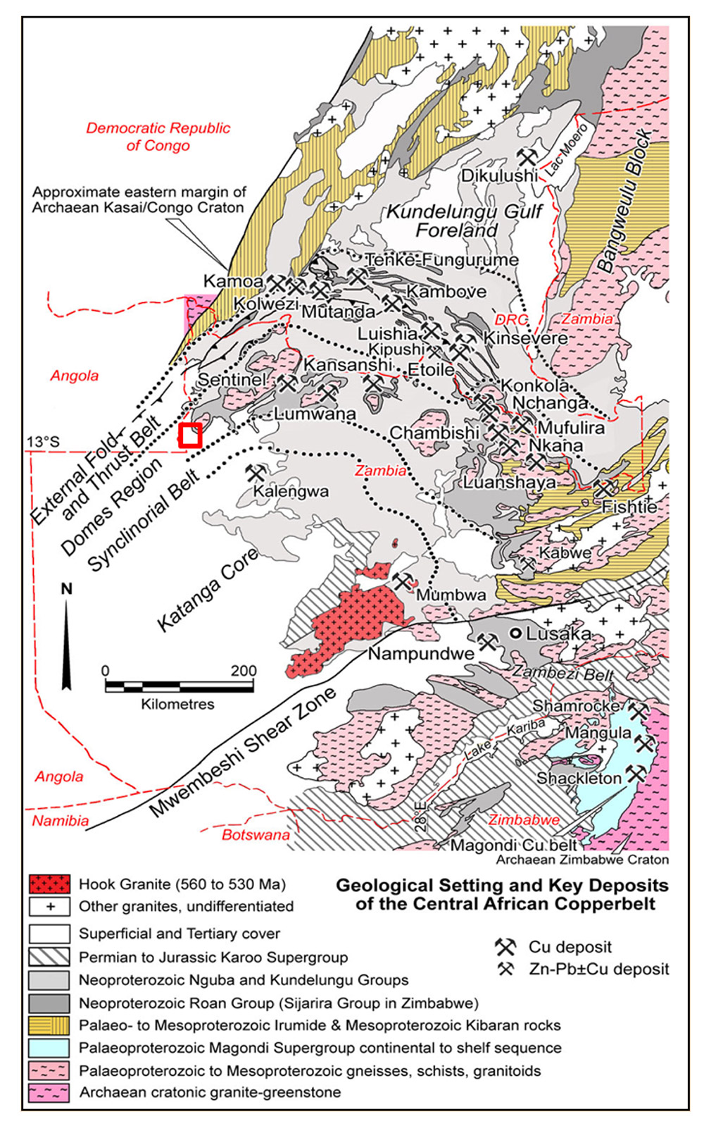 Regional geological setting of the Central African Copperbelt