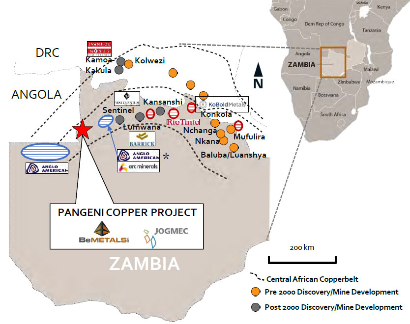 Pangeni Copper Project Map