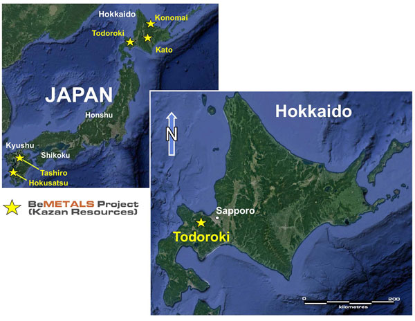 Regional Location of the Todoroki Gold Project